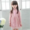 2018 filles robe de princesse bébé fille dentelle robes en tulle enfants vêtements enfants dentelle évider robe à manches longues jolie fille coton S8848723