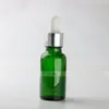 Wholesale 625pcs 20ml Glass Liquid Pipette Bottles 20 ml Green Eye Dropper Oil Drop Bottles Aromatherapy Packing Bottles 5 Caps to choose