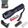 G700 E17 CREE XML T6 고출력 LED 토치 Zoomable 전술 LED 손전등 토치 라이트 +1 18650 배터리 + 충전기 + 그린 박스