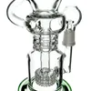 In stock hookah glass water pipe 13" tall green color bong come with 18mm female bowl