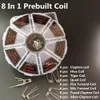 Demon Killer 8-in-1 vorgefertigtes Spulenbox-Set, flach gedreht, Fused Clapton Hive, vorgefertigte Wickeldrähte, Alien Mix, gedrehtes Tiger Quad