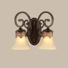 American Antique Corridor Wall Lamps European Bedroom Bedside Wall Lights Mirror Front Living Room Wall Lighting Fixtures