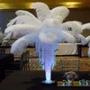 50 unids/lote 6-26 pulgadas pluma de avestruz penacho blanco mesa de fiesta de boda centro de mesa decoración de escritorio decoración de Navidad de felpa