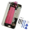 10pcs / lot per iPhone 5 5G 5s Custodia a batteria posteriore con i pulsanti laterali Cavi Cavi PARTI DI SOSTITUZIONE DELLA TRAY SIM