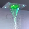 Çağdaş Yağmur ve Şelale Banyo Duş Başlığı 110 V ~ 220 V Alternatif Akım Renkli LED Banyo Üst Duş L-50X36P