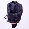 BDSM Produkty seksualne zabawki SEX BONDAGE Black Sofe Skórzanie Regulowana Bolero StraitJacket188g