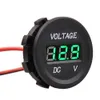 Jauge étanche professionnelle, voltmètre à affichage numérique LED 12V-24V, lumière LED rouge bleu vert pour mesure universelle de voiture et moto 6V-36V