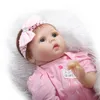 Lifelike 22 inch Cloth Body Soft Silicone Reborn Babies Doll Fashion Newborn Realistic Baby Toy Wearing Cute Clothes