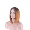 Woodfestival قصيرة مستقيمة Bob Cosplay Harajuku Women Wigs Ombre Heat Resistant Hair Canthetic Hair 35cm8881552