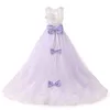 Robes de concours de deux pièces à la main avec veste robes de bal de balle fille fleur fille sainte première communion robe pour les mariages robe formelle 2021 217c