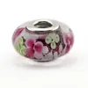 Fits for Pandora Bracelets Authentic 925 Sterling Silver Jewelry Flower Garden Murano Glass Charm Diy Bead 2016 Summer