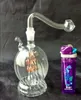 Groothandel gratis verzending ----- 2016 Nieuwe Hookah Polygonal Glass / Glass Bong / Glass Pipe, cadeau-accessoires, kleur Willekeurige levering