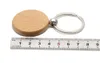 100x Blank Wooden Key Circle 1.25 '' 'Nyckelringar KW01Y Gratis frakt