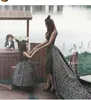 2016 Matka i Dziecko Prom Dresses Power Petal Sweetheart Tea L Sheath Pagewant Suknie z odpinanym pociągiem