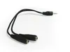 Black 1 Male To 2 Female 35mm AUX Audio Y Splitter Cable High Quality Earphone Headphone Adapter9326322