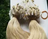 Micro Loop Ring Hårprodukter 100s Blond Brasilianska Hår Mikro Loop Human Hair Extensions 100g Body Wave