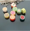 100 PCS Mixed Color Polymer Clay DIY Fruit Slice Beads 10mm Resin Beads Round Beads For Making Bracelet & Necklace