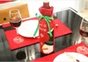 Kerst Gift Tassen Ornamenten Santa Claus Sneeuw Mannen Zakken Rode Wijnfles Tas Verpakking Feestelijke Feestartikelen Keuken Diner Decoraties