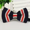 2016 HOT Double Knitted Bowtie 40 Colors Children's bowknot Adjustable Bowties for Father's Day tie Christmas Gift Free TNT Fedex UPS