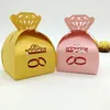 100 sztuk Laser Cut Hollow Diamonds Crown Ring Candy Box Box Chocolates Pudełka na Wesele Baby Shower Favor Prezent