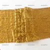 Custom made 20PCS Wedding 30cm*275cm Table Runners Gold Sequin Table Cloth For Wedding Beaded