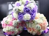 2017 Bouquet couverture 5 couleurs Champagne rose violet vert clair Roses Bouquets de mariée pour les mariages et la saint-valentin 291a