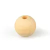 Perles rondes en bois de couleur bois naturel, 20mm, 15mm, 12mm, 10mm, perles en bois de haute qualité, sans plomb, accessoires de bijouterie à faire soi-même, vente en gros