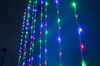 Zasłony LED wodospad światła wodne girlanda żarówkowa na ślub światła festiwale wyposażenie domu układ dekoracja dekoracyjne światło tła