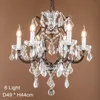 Maria Theresa Crystal Chandelier Lamps E14 E12 LED Candela glödlampa Lights Stor Crystal Lamp Rustic Loft Industrial Lighting 120V 240V