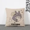 Cute Anime Chinchilla Totoro pillow Cases Linen Cotton Cushion Cover Home Soft Textiles Beddng Sofa Sets Pillow Case Christmas Gift