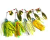 HENGJIA 4 pçs/lote 17,4 g 0,61 oz Spinner Bait Isca de pesca Colheres de água doce rasa Bass Walleye Minnow Spinnerbait Iscas