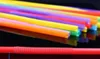 Wholesale-600pcs Free Shipping Disposable Plastics Coke Straw Colored straws Art Modeling Tea Crazy straws