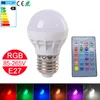 العلامة التجارية الجديدة RGB LED مصباح E27 3W LED لمبة RGB Soptlight 85-265V توفير الطاقة 16 لون تغيير الصمام لامبارا مع IR تحكم عن بعد