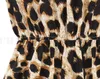 Partihandel-New Hot Sale Sexig Casual Women Dress Leopard Print Ärmlös Ruffles Vestidos Femininos Klänningar Tjej Sundress Kvinnor Kläder