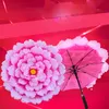 70cm Retro Chinese Peony Flower Umbrella for Children Kids Props Dance Performance Props Wedding Decoration Photograph Fancy Dress Umbrella