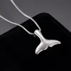 Pendant Necklaces Mermaid Tail Pendant Necklace For Pet Human Ashes Shiny Polish Cremation Jewelry Whale Women Free 7963