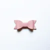 Hotsale Pu Leather Bows Mini Live Hair Clip Small Bowknot Faux Shinning Hairpins Wholesale Girls Clips Newborn Baby Clips