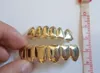 Vente en gros-Grillz REAL GOLD PLAQUE HIPHOP DENTS GRILLZ TOP BOTTOM GRILL SET