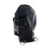 Adult Toys Sexy Bondage Zipper Gimp Head Mask Restraint Hood Faux Leather Harness Fetish #R172