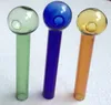 Colored Glass Oil Burner Pipes 2mm Thickness 4inch Burning Tube Colorful Pipe for Water Bong Smoking Accessories