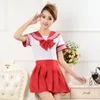 Hele Japanse Schoolmeisje Uniform Jurk T-shirt Minirok Outfit Sailor Sailor Cosplay Vakantiekostuum Fancy Anime12440