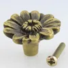 Vintage originality pull chrysanthemum drawer knobs bronze antique copper shoe cabinet pulls knob furniture small handles