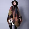 Cashmere Sjaal Patchwork 130 * 155cm Plaid Dames Kaap Poncho Wrap Bloemen Wrap Knit Kasjmier Sjaals 18 Kleuren 50 Stks OOA2906