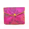 Floral Small Zipper Coin Purse Pouch Chinese Silk Brocade Jewelry Pouch Gift Bag Women Credit Card Holder Bag Whole 6x8 8x10 c263E