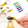 Portabla rostfritt stålflasköppnare Creative Keychain Ring Alloy Beer Wine Can Bar Club Waiter Kitchen Tools WX-C25