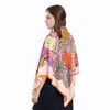 الأوشحة الجديدة Twill Silk وشاح Women Paisley Printing Square Square Wrape Female Fullard حجاب شال شال