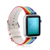 Wysokiej jakości skórzany pasek Rainbow Color z pasmo adaptera dla Apple Watch Band 38 mm 42 mm dla IWatch Series1 2 3 Band8343173