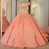 Flower Dresses Beautiful Girls Off Shoulder Applique Beaded Pageant Gowns Back Lace-up with Big Bows Custom Made Formal Party Dress