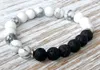 SN1060 Nytt mode Howlite lava armband kvinnor yoga mala pärlor armband chakra meditation smycken bästa gåva