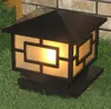 Brons Antiek Messing Landschap Japanse Zwart Klassieke Outdoor Waterdichte Buitendeur op Top Wall Post Light Bollard Lamp LLFA